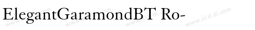 ElegantGaramondBT Ro字体转换